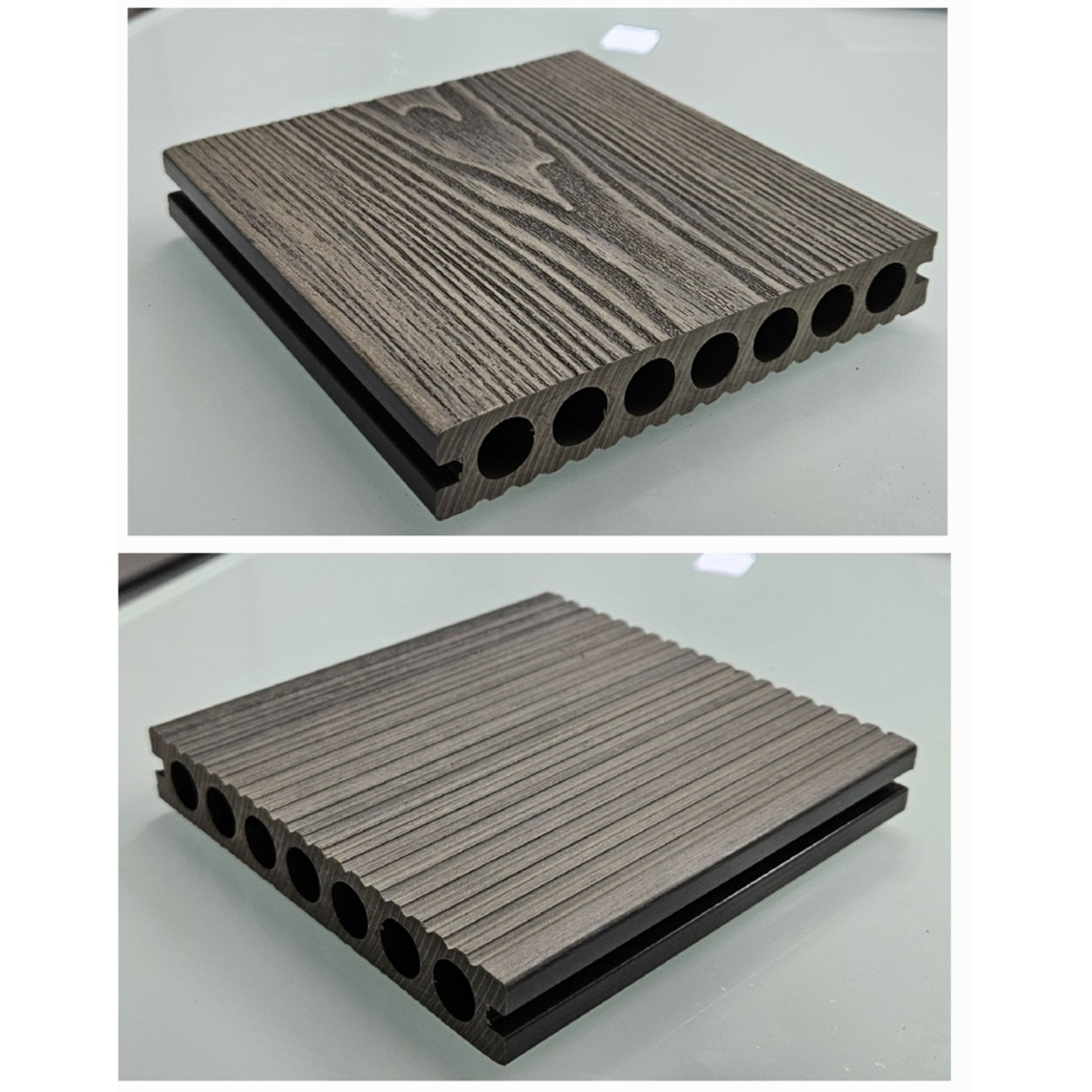 One side line and one side texture (light grey)