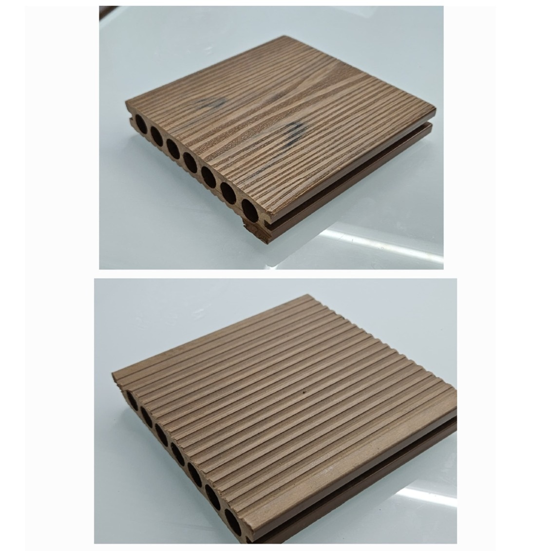one side line and one side texture (teak)